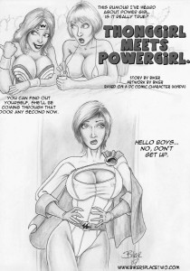 Thong Girl Meets Power Girl